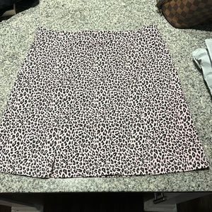 Pink cheetah top shop skirt size 8, stretchy material!